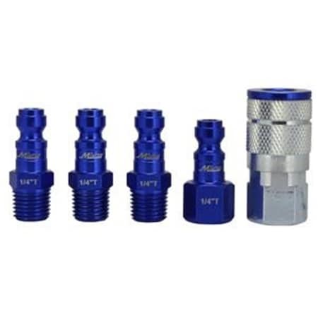 Milton 0.25 in Color Fit Coupler & Plug Kit, Blue MIL-S-305TKIT